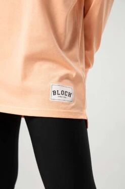 Ladies Bloch Print Oversized Long Sleeve Tee -Pas de Soie Store AokNSg c