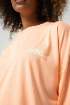 Ladies Bloch Print Oversized Long Sleeve Tee -Pas de Soie Store HvnIBRgY