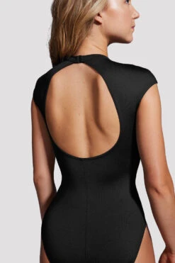 Ladies Mirella Black Label Cap Sleeve Open Back Leotard -Pas de Soie Store MB7226 398