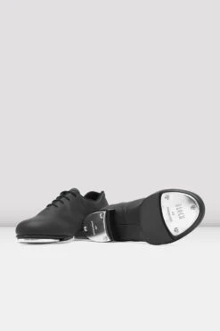 Childrens Tap-Flex Leather Tap Shoes -Pas de Soie Store S0388L BLK 08