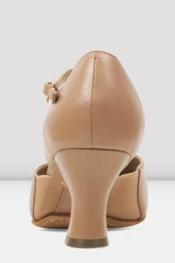 Ladies Split Flex Leather Character Shoes -Pas de Soie Store S0390L TAN BACK