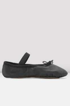 Childrens Dansoft Leather Ballet Shoes -Pas de Soie Store SO205 G BLK 02