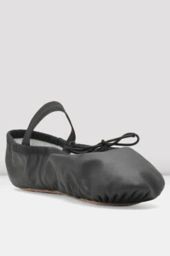Childrens Dansoft Leather Ballet Shoes -Pas de Soie Store SO205 G BLK 03
