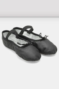 Childrens Dansoft Leather Ballet Shoes -Pas de Soie Store SO205 G BLK 06