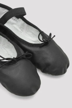 Childrens Dansoft Leather Ballet Shoes -Pas de Soie Store SO205 G BLK 08