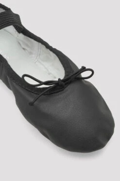 Childrens Dansoft Leather Ballet Shoes -Pas de Soie Store SO205 G BLK 10