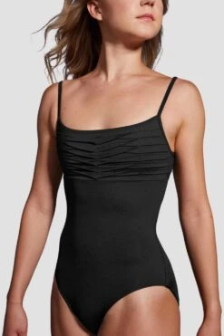 Ladies Mirella Black Label Ruched Camisole Leotard -Pas de Soie Store j5XYoa84